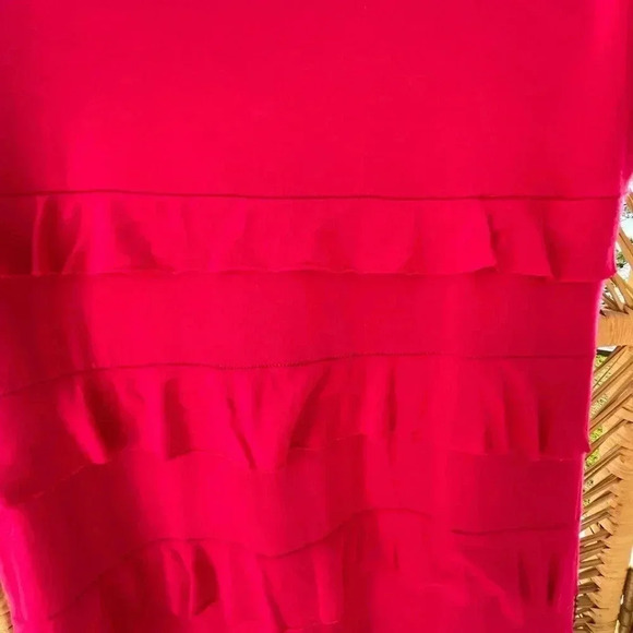 MIKO 6/$20. woman’s hot pink sleeveless tiered dress small - Picture 9 of 10